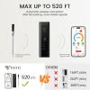 imageDOQAUS 520FT Wireless Meat Thermometer Extra Long Range Bluetooth 100 Waterproof for Oven Grill Smoker BBQ