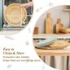 imageDOQAUS Banneton Bread Proofing Basket Set of 2 9quot Round ampamp 10quot Oval Silicone Sourdough Proofing Basket with Liner Proofing Bowls for Sourdough Bread Easy to Clean ampamp Store Sourdough Kit Gifts