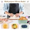 imageDOQAUS Banneton Bread Proofing Basket Set of 2 9quot Round ampamp 10quot Oval Silicone Sourdough Proofing Basket with Liner Proofing Bowls for Sourdough Bread Easy to Clean ampamp Store Sourdough Kit Gifts
