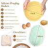 imageDOQAUS Banneton Bread Proofing Basket Set of 2 9quot Round ampamp 10quot Oval Silicone Sourdough Proofing Basket with Liner Proofing Bowls for Sourdough Bread Easy to Clean ampamp Store Sourdough Kit Gifts