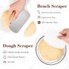 imageDOQAUS Banneton Bread Proofing Basket Sourdough Bread Baking Supplies Kit Including 9quot Round ampamp 10quot Oval Silicone Banneton Basket Baking Mat Dough Scrapers Bread Lame Danish Whisk and Linen Liner