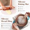 imageDOQAUS Banneton Bread Proofing Basket Sourdough Bread Baking Supplies Kit Including 9quot Round ampamp 10quot Oval Silicone Banneton Basket Baking Mat Dough Scrapers Bread Lame Danish Whisk and Linen Liner