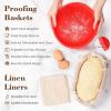 imageDOQAUS Banneton Bread Proofing Basket Sourdough Bread Baking Supplies Kit Including 9quot Round ampamp 10quot Oval Silicone Banneton Basket Baking Mat Dough Scrapers Bread Lame Danish Whisk and Linen Liner