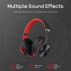 imageDOQAUS Bluetooth Headphones Over Ear 90H Playtime Wireless 3 EQ Modes HiFi Audio ampamp Deep Bass ENC Noise Isolating Mic Soft Earpads for PhonePCBlackRed