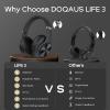 imageDOQAUS Bluetooth Headphones Over Ear 90H Playtime Wireless 3 EQ Modes HiFi Audio ampamp Deep Bass ENC Noise Isolating Mic Soft Earpads for PhonePCBlack