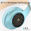 imageDOQAUS Bluetooth Headphones Over Ear 90H Playtime Wireless 3 EQ Modes HiFi Audio ampamp Deep Bass ENC Noise Isolating Mic Soft Earpads for PhonePCBlue