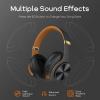 imageDOQAUS Bluetooth Headphones Over Ear 90H Playtime Wireless 3 EQ Modes HiFi Audio ampamp Deep Bass ENC Noise Isolating Mic Soft Earpads for PhonePCBrown