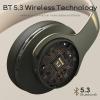 imageDOQAUS Bluetooth Headphones Over Ear 90H Playtime Wireless 3 EQ Modes HiFi Audio ampamp Deep Bass ENC Noise Isolating Mic Soft Earpads for PhonePCGreen