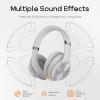 imageDOQAUS Bluetooth Headphones Over Ear 90H Playtime Wireless 3 EQ Modes HiFi Audio ampamp Deep Bass ENC Noise Isolating Mic Soft Earpads for PhonePCLight grey