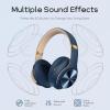 imageDOQAUS Bluetooth Headphones Over Ear 90H Playtime Wireless 3 EQ Modes HiFi Audio ampamp Deep Bass ENC Noise Isolating Mic Soft Earpads for PhonePCNavy Blue