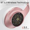 imageDOQAUS Bluetooth Headphones Over Ear 90H Playtime Wireless 3 EQ Modes HiFi Audio ampamp Deep Bass ENC Noise Isolating Mic Soft Earpads for PhonePCRose Gold