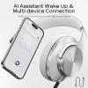 imageDOQAUS Bluetooth Headphones Over Ear 90H Playtime Wireless 3 EQ Modes HiFi Audio ampamp Deep Bass ENC Noise Isolating Mic Soft Earpads for PhonePCSliver