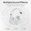 imageDOQAUS Bluetooth Headphones Over Ear 90H Playtime Wireless 3 EQ Modes HiFi Audio ampamp Deep Bass ENC Noise Isolating Mic Soft Earpads for PhonePCWhite