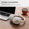 imageDOQAUS Bluetooth Headphones Over Ear Wireless Headphone 70H Playtime and 3EQ Modes with Mic HiFi Stereo Sound Deep Bass Memory Foam Cups for Phone PC Travel Home OfficeLight Gray