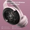 imageDOQAUS Bluetooth Headphones Over Ear Wireless Headphone 70H Playtime and 3EQ Modes with Mic HiFi Stereo Sound Deep Bass Memory Foam Cups for Phone PC Travel Home OfficePink