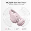 imageDOQAUS Bluetooth Headphones Over Ear Wireless Headphone 70H Playtime and 3EQ Modes with Mic HiFi Stereo Sound Deep Bass Memory Foam Cups for Phone PC Travel Home OfficePink