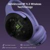 imageDOQAUS Bluetooth Headphones Over Ear Wireless Headphone 70H Playtime and 3EQ Modes with Mic HiFi Stereo Sound Deep Bass Memory Foam Cups for Phone PC Travel Home OfficePurple