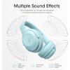 imageDOQAUS Bluetooth Headphones Over Ear Wireless Headphone 70H Playtime and 3EQ Modes with Mic HiFi Stereo Sound Deep Bass Memory Foam Cups for Phone PC Travel Home OfficeLight Blue