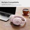 imageDOQAUS Bluetooth Headphones Over Ear Wireless Headphone 70H Playtime and 3EQ Modes with Mic HiFi Stereo Sound Deep Bass Memory Foam Cups for Phone PC Travel Home OfficePink
