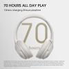 imageDOQAUS Bluetooth Headphones Over Ear Wireless Headphone 70H Playtime and 3EQ Modes with Mic HiFi Stereo Sound Deep Bass Memory Foam Cups for Phone PC Travel Home OfficeLight Gray