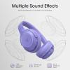 imageDOQAUS Bluetooth Headphones Over Ear Wireless Headphone 70H Playtime and 3EQ Modes with Mic HiFi Stereo Sound Deep Bass Memory Foam Cups for Phone PC Travel Home OfficePurple