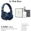 imageDOQAUS Bluetooth Headphones Over Ear Wireless Headphone 90H Playtime and 3EQ Modes with Mic HiFi Stereo Sound Deep Bass Memory Foam Cups for Phone PC Travel Home OfficeNavy Blue