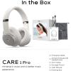 imageDOQAUS Bluetooth Headphones Over Ear Wireless Headphone 90H Playtime and 3EQ Modes with Mic HiFi Stereo Sound Deep Bass Memory Foam Cups for Phone PC Travel Home OfficeIce Grey