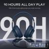 imageDOQAUS Bluetooth Headphones Over Ear Wireless Headphone 90H Playtime and 3EQ Modes with Mic HiFi Stereo Sound Deep Bass Memory Foam Cups for Phone PC Travel Home OfficeNavy Blue
