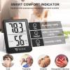 imageDOQAUS Digital Hygrometer Indoor Thermometer Humidity Gauge Room Thermometer with 5s Fast Refresh Accurate Temperature Humidity Monitor for Home Bedroom Baby Room Office Greenhouse Cellar RedBlack