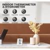 imageDOQAUS Digital Hygrometer Indoor Thermometer Humidity Gauge Room Thermometer with 5s Fast Refresh Accurate Temperature Humidity Monitor for Home Bedroom Baby Room Office Greenhouse Cellar RedWhite