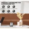 imageDOQAUS Digital Hygrometer Indoor Thermometer Humidity Gauge Room Thermometer with 5s Fast Refresh Accurate Temperature Humidity Monitor for Home Bedroom Baby Room Office Greenhouse Cellar RedBlack
