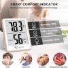 imageDOQAUS Digital Hygrometer Indoor Thermometer Humidity Meter Room Thermometer with 5s Fast Refresh Accurate Temperature Humidity Monitor for Home Bedroom Baby Room Office Greenhouse Cellar Pink