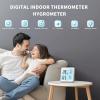 imageDOQAUS Digital Hygrometer Indoor Thermometer for House Room Thermometer with 3s Fast Refresh ampamp Max Min Records Temperature Monitor Humidity Meter with Backlight WhiteWhite
