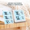 imageDOQAUS Digital Hygrometer Indoor Thermometer for House Room Thermometer with 3s Fast Refresh ampamp Max Min Records Temperature Monitor Humidity Meter with Backlight WhiteWhite