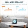 imageDOQAUS Digital Hygrometer Indoor Thermometer for House Room Thermometer with 3s Fast Refresh ampamp Max Min Records Temperature Monitor Humidity Meter with Backlight WhiteBlack