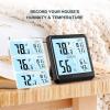 imageDOQAUS Digital Hygrometer Indoor Thermometer for House Room Thermometer with 3s Fast Refresh ampamp Max Min Records Temperature Monitor Humidity Meter with Backlight WhiteBlack