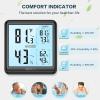 imageDOQAUS Digital Hygrometer Indoor Thermometer for House Room Thermometer with 3s Fast Refresh ampamp Max Min Records Temperature Monitor Humidity Meter with Backlight WhiteBlack