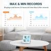imageDOQAUS Digital Hygrometer Indoor Thermometer for House Room Thermometer with 3s Fast Refresh ampamp Max Min Records Temperature Monitor Humidity Meter with Backlight WhiteWhite