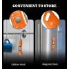 imageDOQAUS Digital Meat Thermometer 2 Pack Instant Read Food Thermometer for Cooking Kitchen Probe with Backlit ampamp Reversible Display Cooking Temperature for Turkey Bread Baking SourdoughOrange