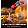 imageDOQAUS Digital Meat Thermometer 2 Pack Instant Read Food Thermometer for Cooking Kitchen Probe with Backlit ampamp Reversible Display Cooking Temperature for Turkey Bread Baking SourdoughRed