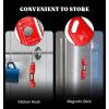 imageDOQAUS Digital Meat Thermometer 2 Pack Instant Read Food Thermometer for Cooking Kitchen Probe with Backlit ampamp Reversible Display Cooking Temperature for Turkey Bread Baking SourdoughLight Red