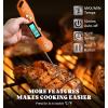 imageDOQAUS Digital Meat Thermometer 2 Pack Instant Read Food Thermometer for Cooking Kitchen Probe with Backlit ampamp Reversible Display Cooking Temperature for Turkey Bread Baking SourdoughOrange