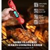 imageDOQAUS Digital Meat Thermometer 2 Pack Instant Read Food Thermometer for Cooking Kitchen Probe with Backlit ampamp Reversible Display Cooking Temperature for Turkey Bread Baking SourdoughRed