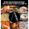 imageDOQAUS Digital Meat Thermometer 2 Pack Instant Read Food Thermometer for Cooking Kitchen Probe with Backlit ampamp Reversible Display Cooking Temperature for Turkey Bread Baking SourdoughNight Black