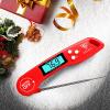imageDOQAUS Digital Meat Thermometer 2 Pack Instant Read Food Thermometer for Cooking Kitchen Probe with Backlit ampamp Reversible Display Cooking Temperature for Turkey Bread Baking SourdoughLight Red