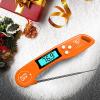 imageDOQAUS Digital Meat Thermometer 2 Pack Instant Read Food Thermometer for Cooking Kitchen Probe with Backlit ampamp Reversible Display Cooking Temperature for Turkey Bread Baking SourdoughOrange