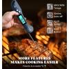 imageDOQAUS Digital Meat Thermometer 2 Pack Instant Read Food Thermometer for Cooking Kitchen Probe with Backlit ampamp Reversible Display Cooking Temperature for Turkey Bread Baking SourdoughNight Navy