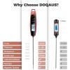 imageDOQAUS Digital Meat Thermometer Instant Read Food Thermometer for Cooking Kitchen Candy with Super Long Probe for Turkey Grill Water Oil Deep Fry  RedRed