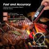 imageDOQAUS Digital Meat Thermometer Instant Read Food Thermometer for Cooking Kitchen Candy with Super Long Probe for Turkey Grill Water Oil Deep Fry  RedRed