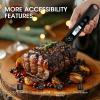 imageDOQAUS Digital Meat Thermometer Instant Read Food Thermometer for Cooking Kitchen Probe with Backlit Cooking Temperature Probe for Turkey Grill BBQ Baking Bread SourdoughBlack
